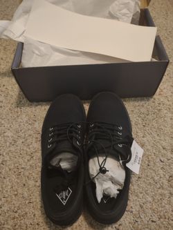 St. John's Bay Men's Black Canvas Casual Sneakers Size 9.5 M