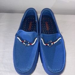 SWIMS Mens Size 10 Riva Sail Blue Slip On Loafers Shoes