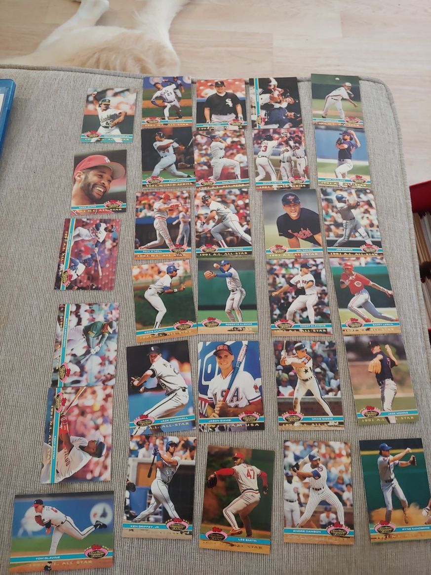 91 Topps Stadium club baseball cards