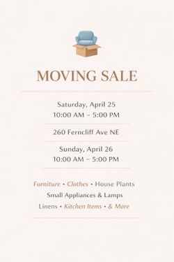 Moving Sale - 260 Ferncliff Ave NE Bainbridge Island WA