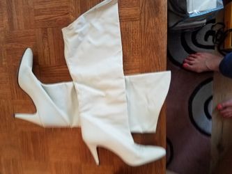 White Leather Boots
