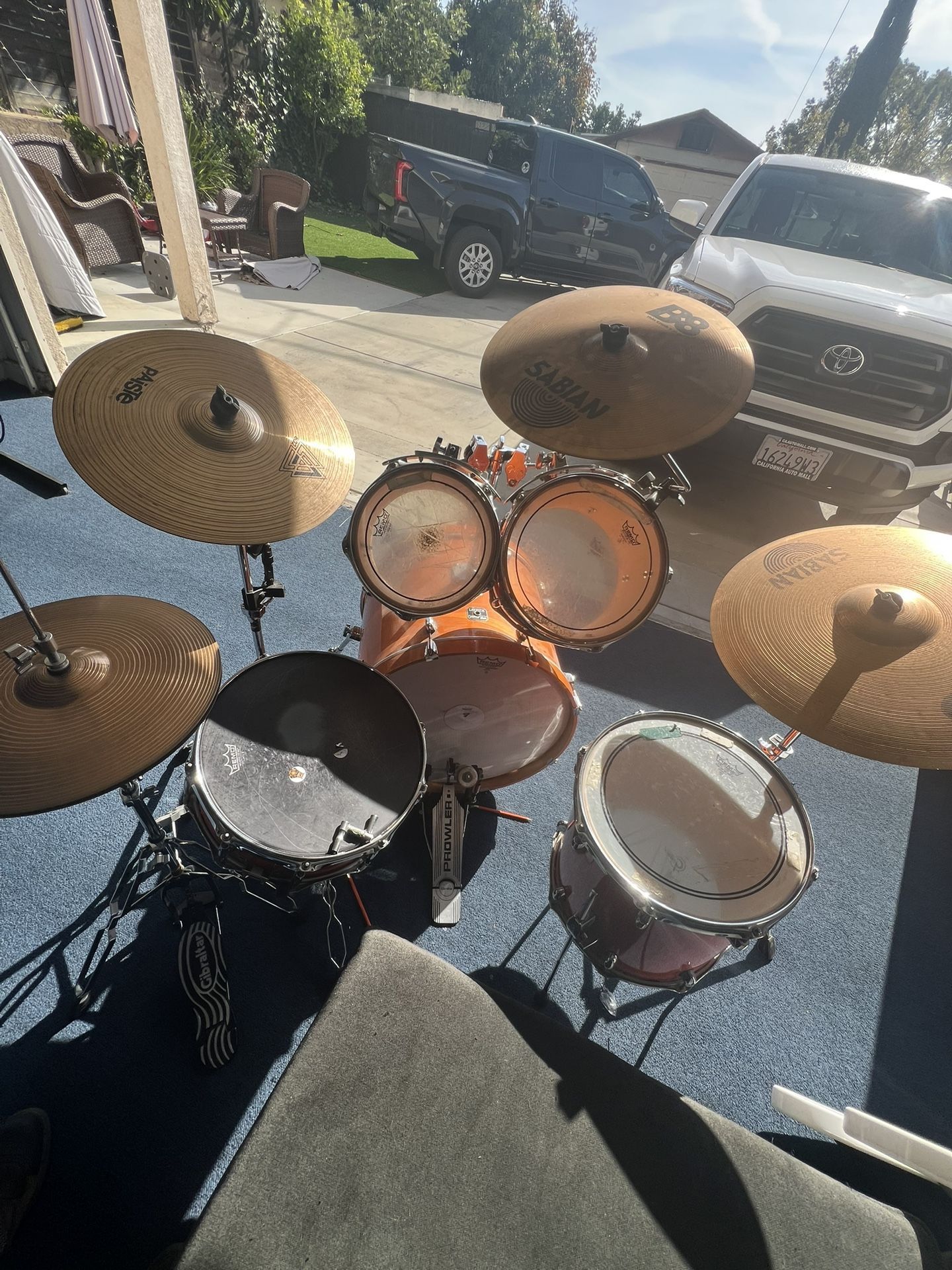 Gretsch orange drums Drum Set