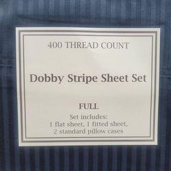  dobby stripe sheet set full size