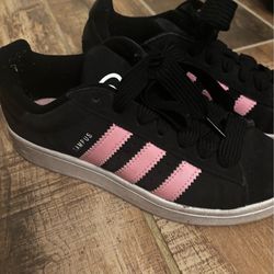 Pink striped adidas
