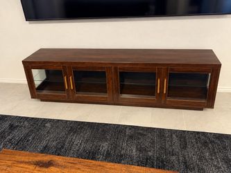Brown entertainment center