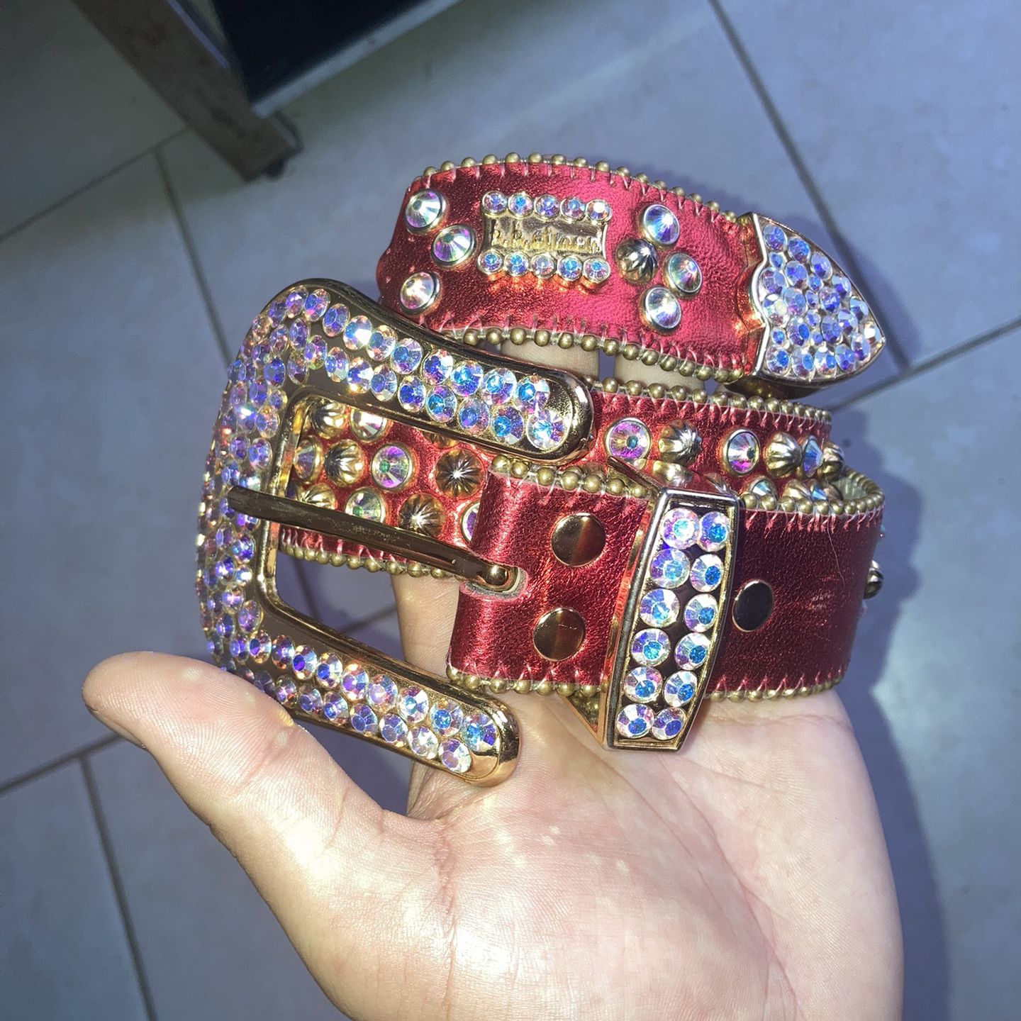 Red BB.Simon Belt for Sale in Alafaya, FL - OfferUp