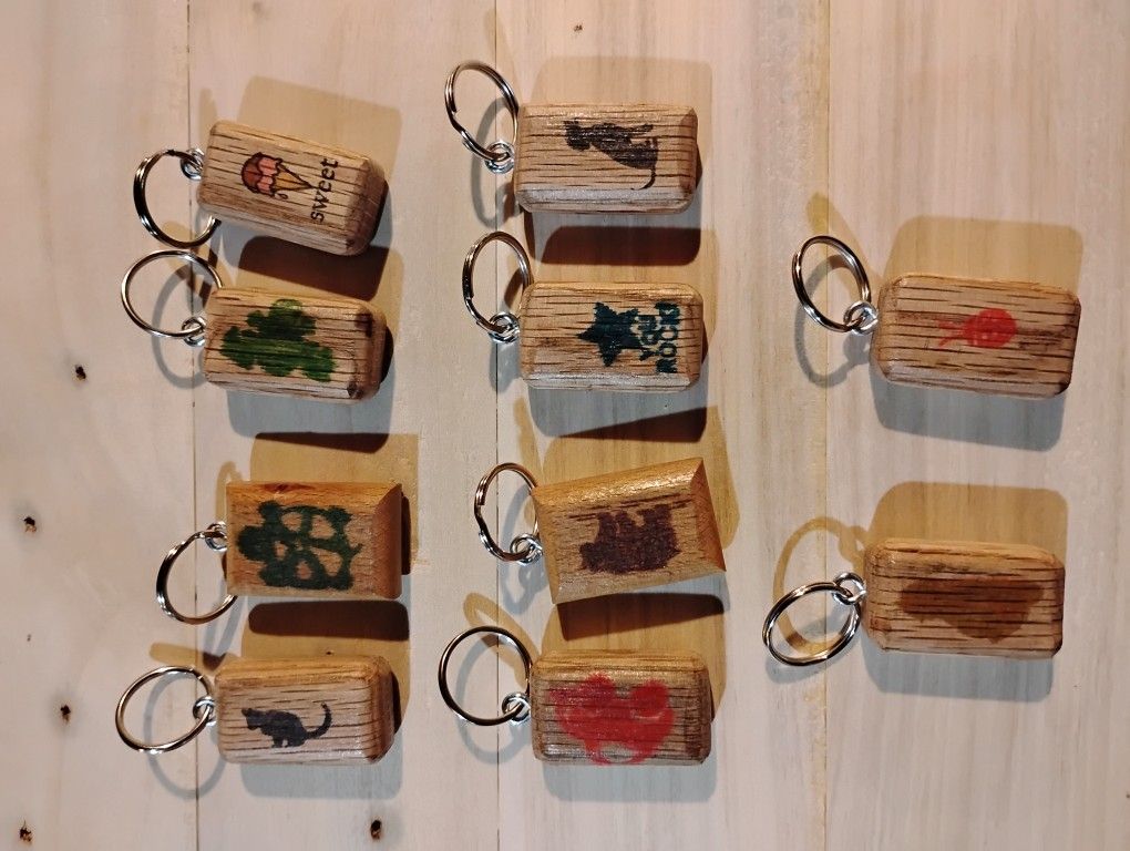 Handcrafted Wooden Keychains