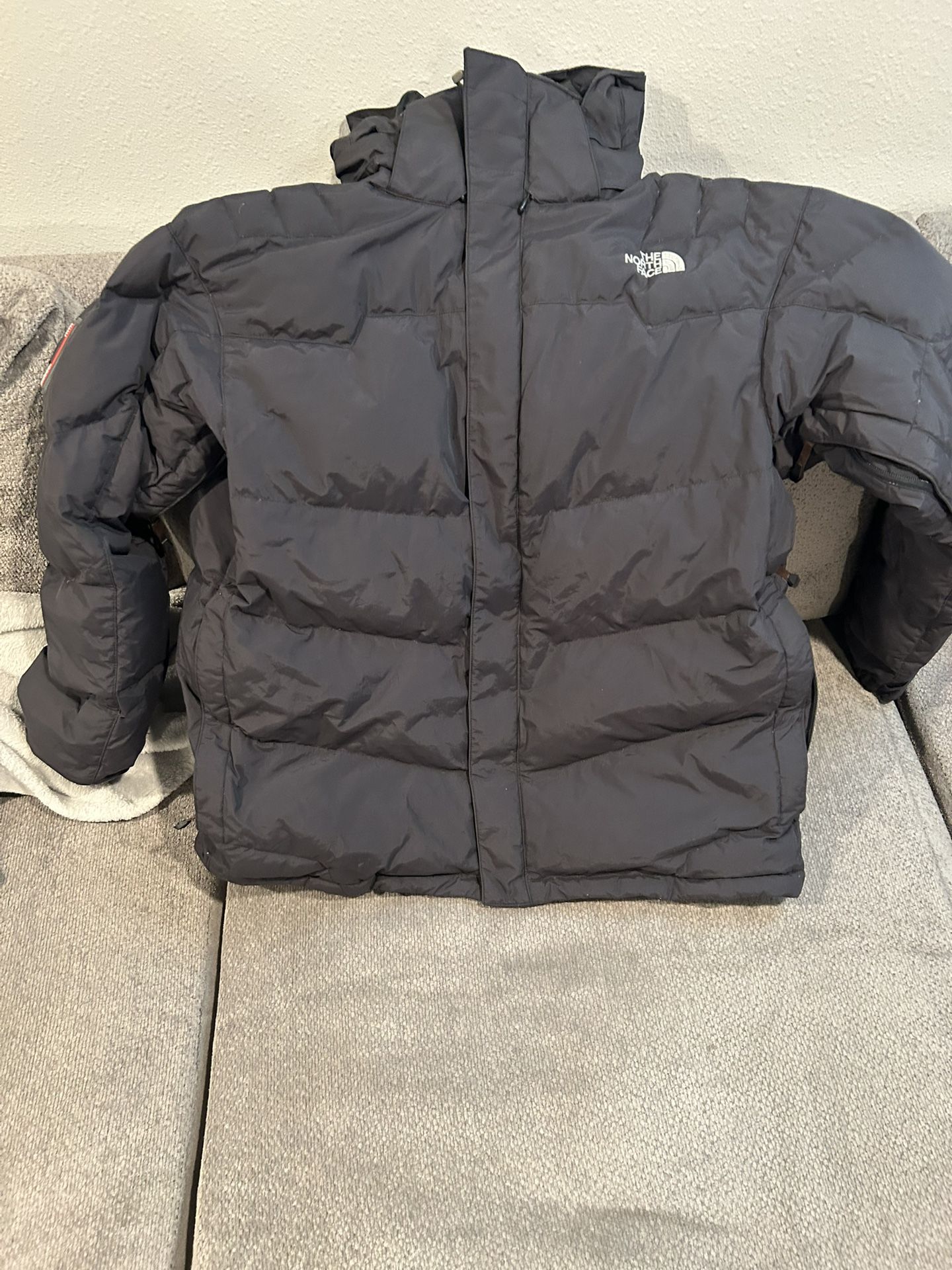The North Face Prodigy 600 Fill Hooded Down Snow Ski Jacket RECCO Mens XL Black