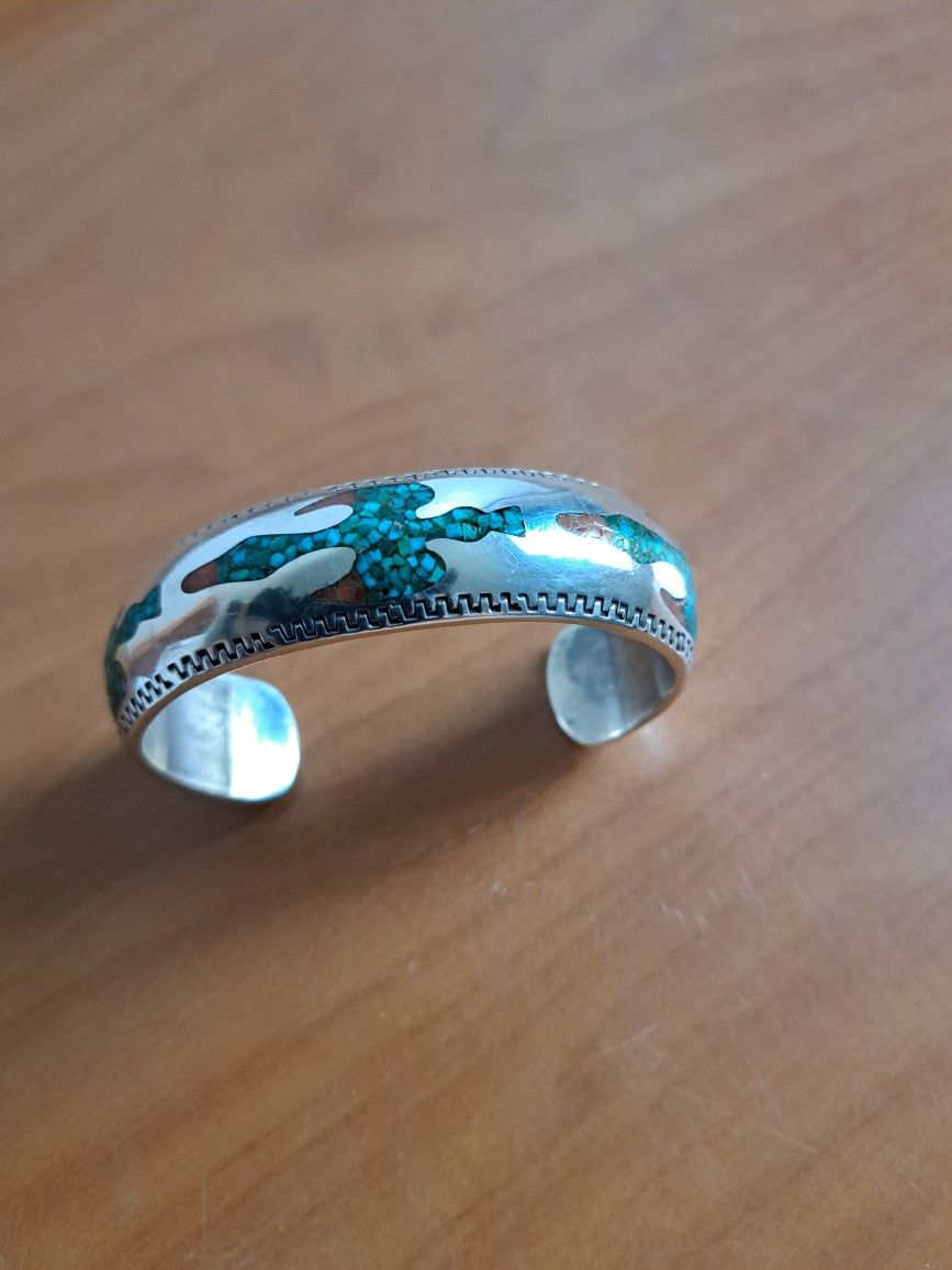 Sterling  Navajo  Signed Cuff