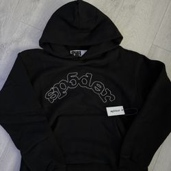 Black Sp5der Hoodie Size Medium 