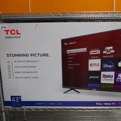 TCL 4-Series 43” 4K UHD LED Roku Smart TV 