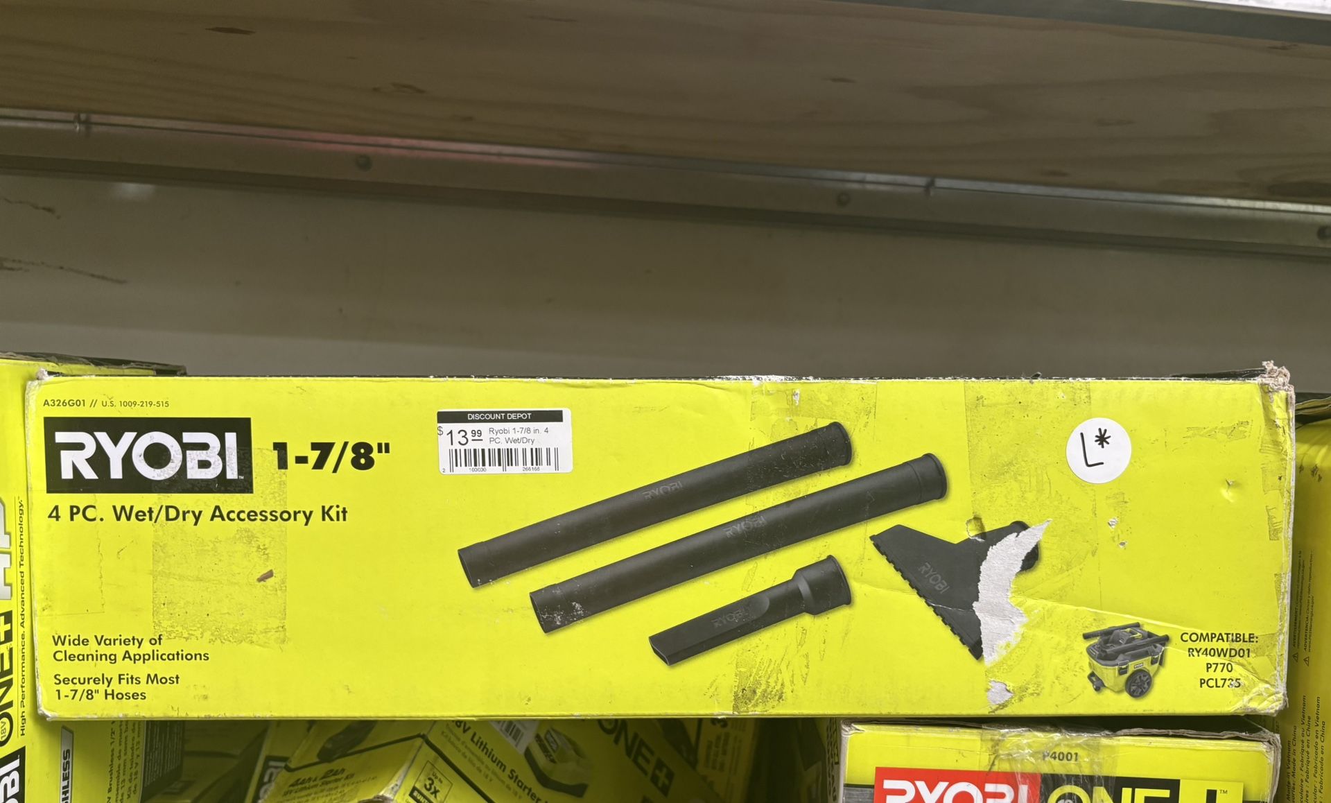 Ryobi 1-7/8” 4 PC. Wet/Dry Accessory Kit