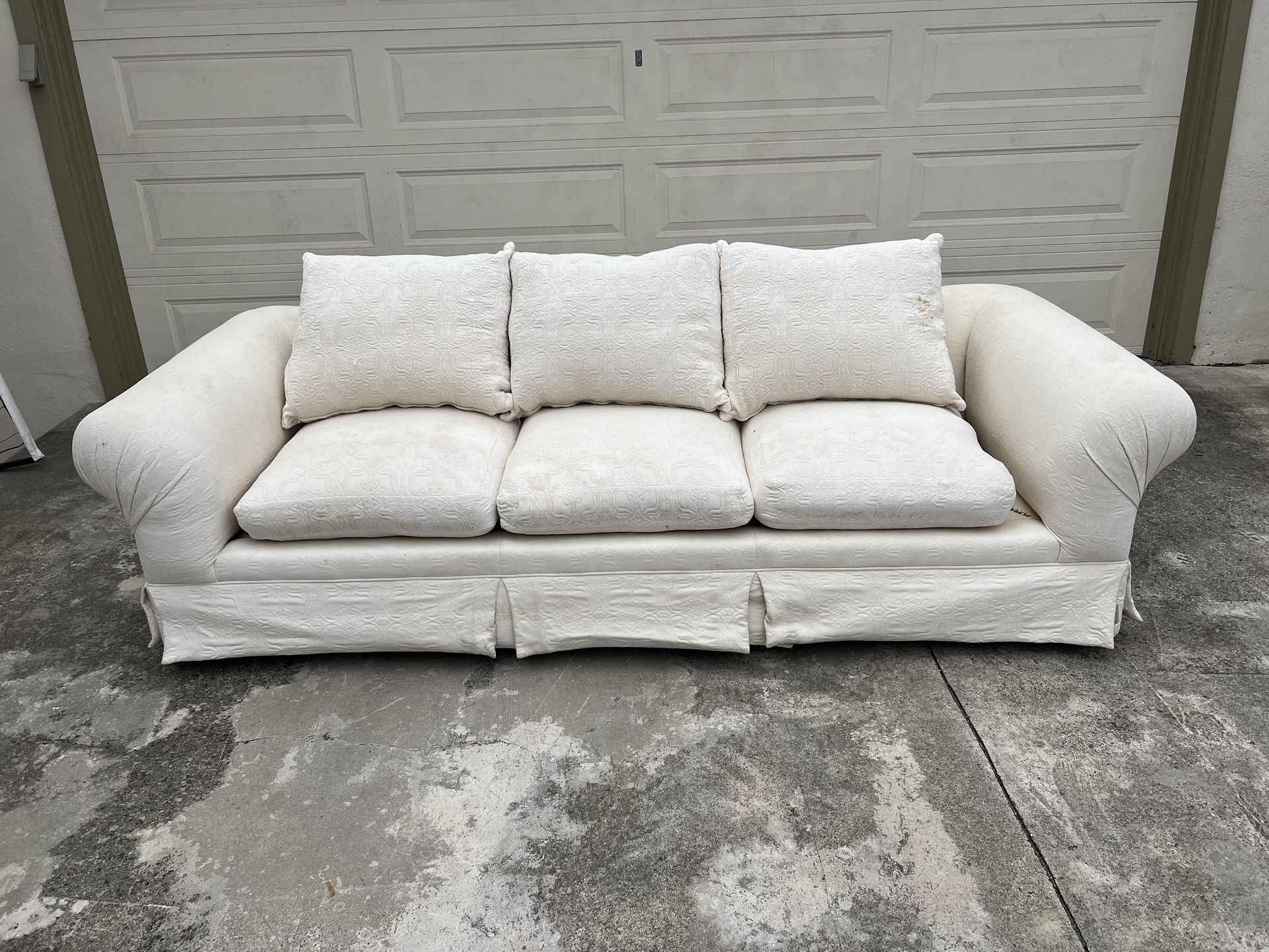 Comfy White Couch