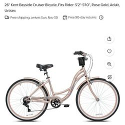 Rose Gold Kent Bayside Beach cruiser 