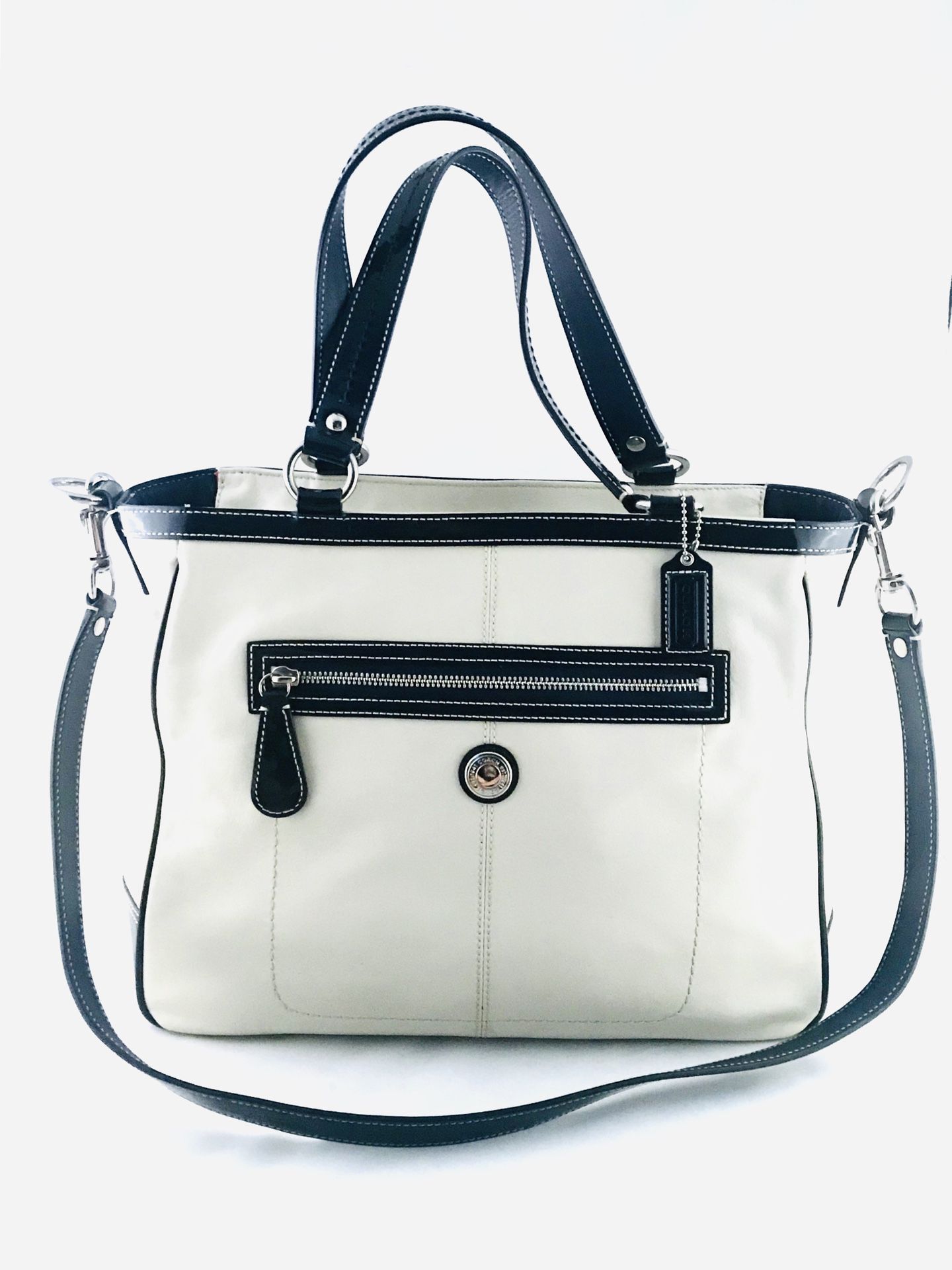Off White Pearl Faux Leather Tote – From A Thread
