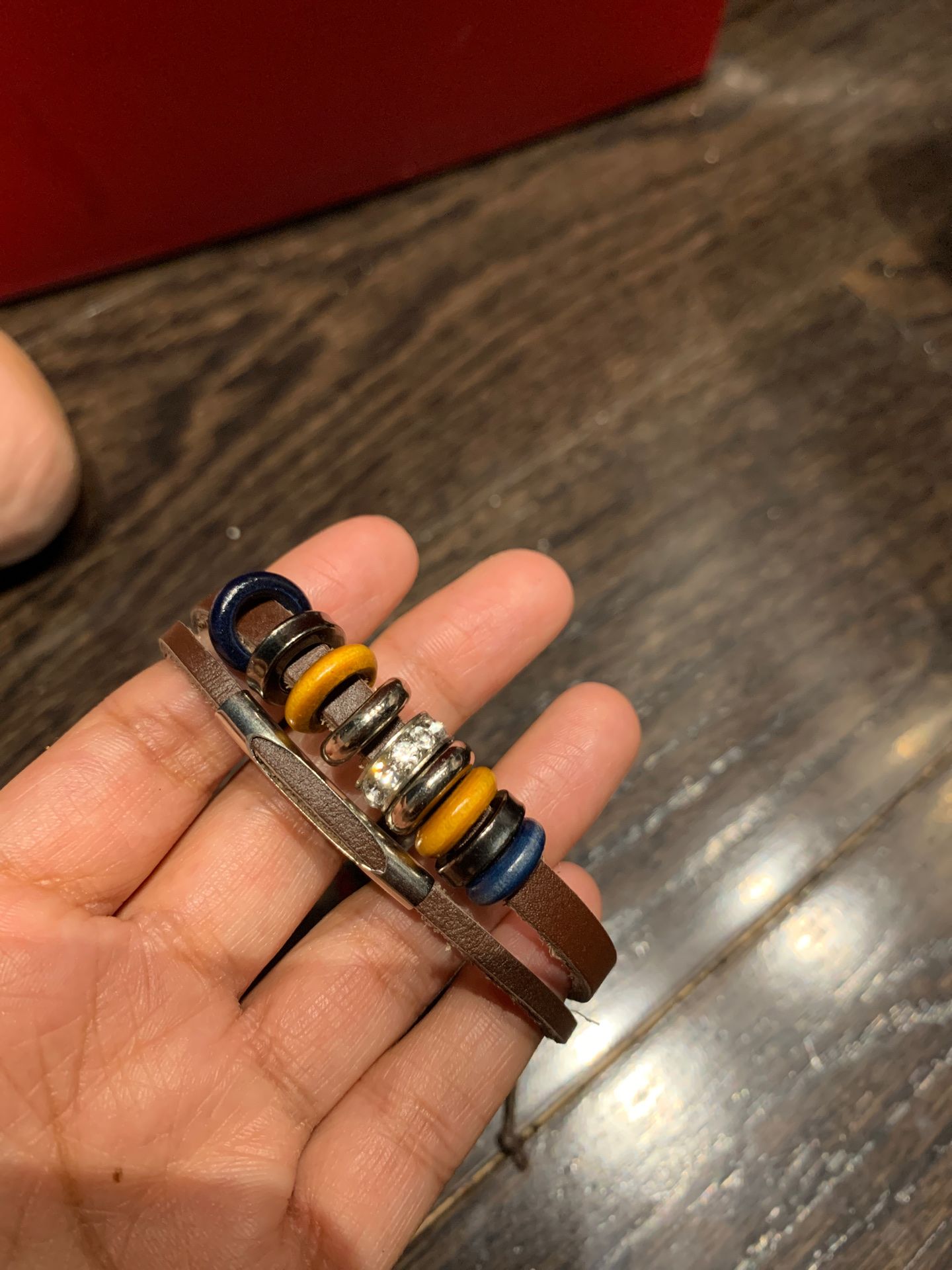 Brown Pull String Bracelet