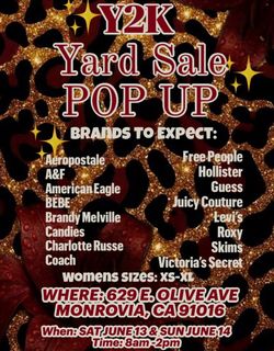 YARD SALE THIS SATURDAY AND SUNDAY