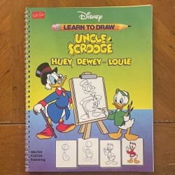 Vintage RARE Disney - 1991 Learn To Draw Uncle Scrooge 