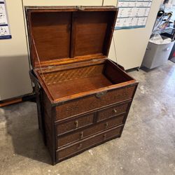 Vintage Chinese Cabinet w/ Flip-Top Hatch – $95 (Maple Leaf)