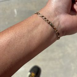 Men’s 10k Yellow Gold Figaro Bracelet Vintage
