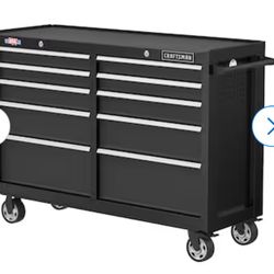CRAFTSMAN 2000 Series 52-in W x 38.05-in H 10 -Drawer Steel Rolling Tool Cabinet ( Black )