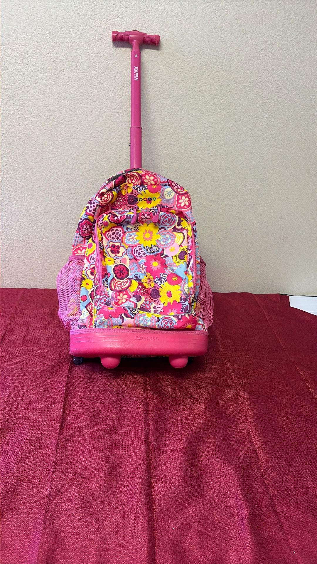 New J World Girls Rolling Backpack