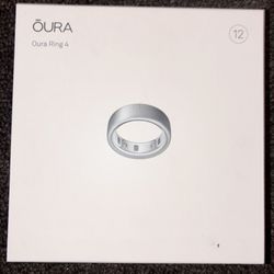 Oura Ring 4 Brushed Silver Size 12 Smart Ring