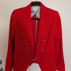 Riley & Rae Red Women's Double Breasted Small Blazer