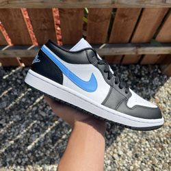 Jordan 1 Low Black University Blue White (Size 7, 9)