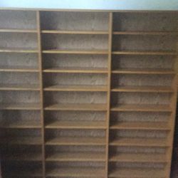Large CD, DVD, Video Game wood shelving unit