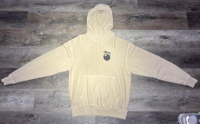 Stussy Cream Pullover Hoodie Mens Large