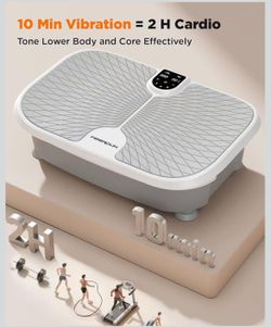 Vibration Plate Exercise Machine, 330 LBS Capacity Vibration Plate for Lymphatic Drainage, Max Space for Whole-Body Workout & Relaxation at Home$70
