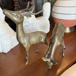 Mid Century Brass deers