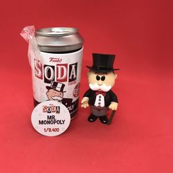 Funko Vinyl Soda Pop Can Mr Monopoly Man Hasbro Board Game Toy Figure Statue.