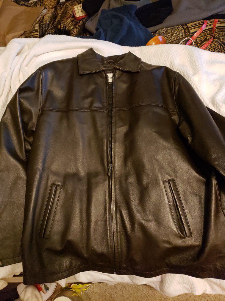 Men XXXL Leather Coat