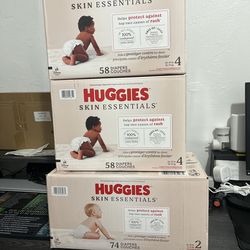 Huggies Diapers size 2&4