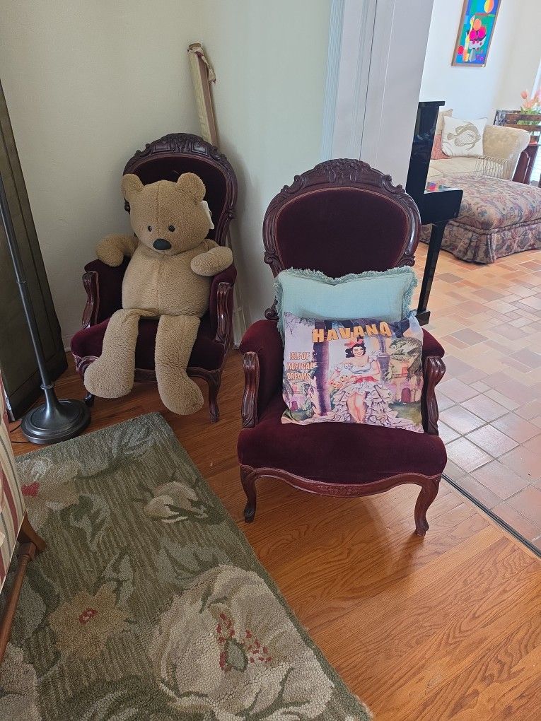 Vintage Victorian Style Arm Chairs