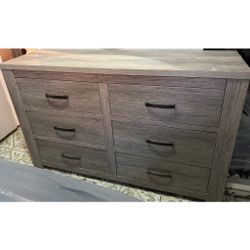 Gray 6 Drawer Dresser 