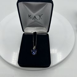 Kay’s Women Blue Lab-Created Sapphire Birthstone Pendant Sterling Silver - NIB