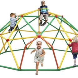10FT Climbing Dome, Outdoor 10FT Geometric Dome Climber for Kids 3-10 Supporting 1000 lbs, Easy Assembly Playground Jungle Gym Backyard Play Eq
