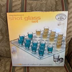 Checkerboard Shot Glass Set