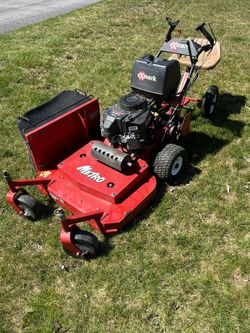 Exmark 36 Commercial Walk Behind Mower With Bagger Sulky for