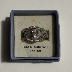 3 Piece Wedding Set  Size 6 Beautiful NEW