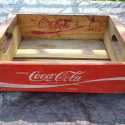 COCA-COLA Vintage 1973 Chattanooga Wood Case Crate.