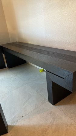 Dark Wood Console Bench