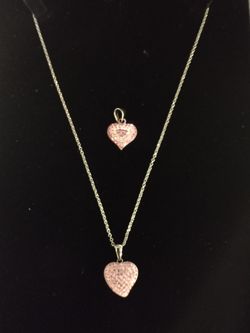 Heart Necklace With An Extra Heart Pendant