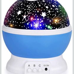 Night Light for Kids, Kids Night Light Nebula 360 Degree Rotation - 4 LED Bulbs 12 Light Color Star Projector Changing with USB Cable, Romantic Gifts
