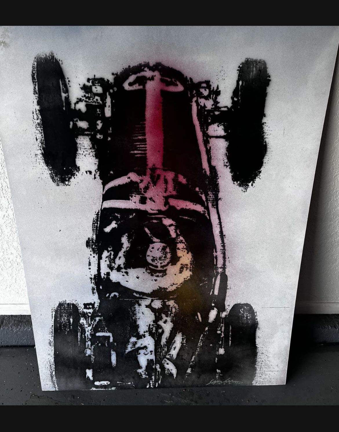 Garage Art, Open Wheel Indy Style Race Car, 50 X 36”