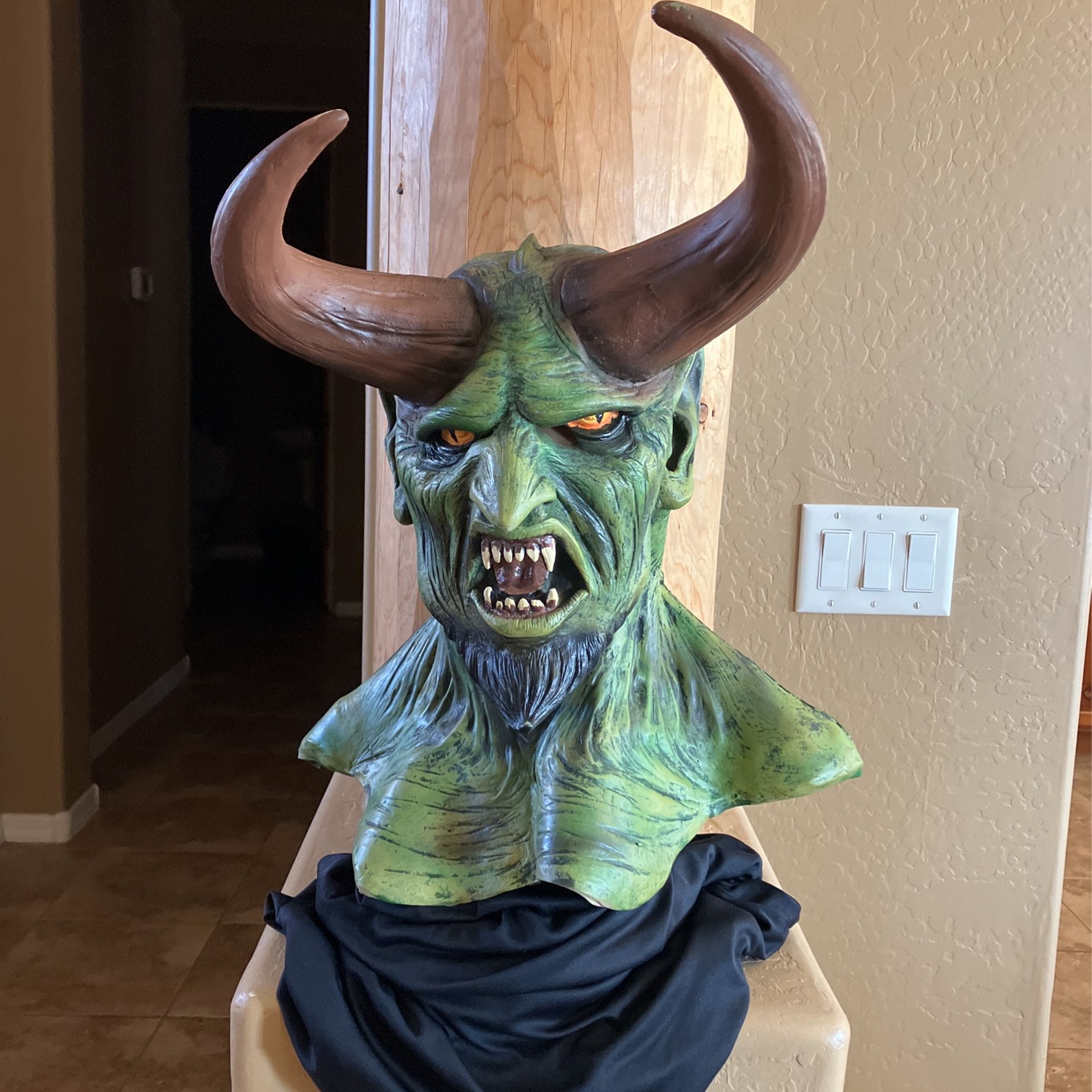 Horned Green Demon Mask - Reduced!