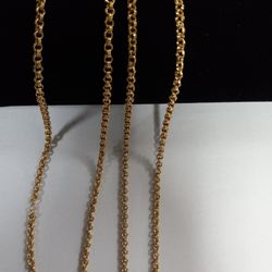 Rolo. Electro Plated Gold Chain. / Rolo. Cadena Baño De Oro